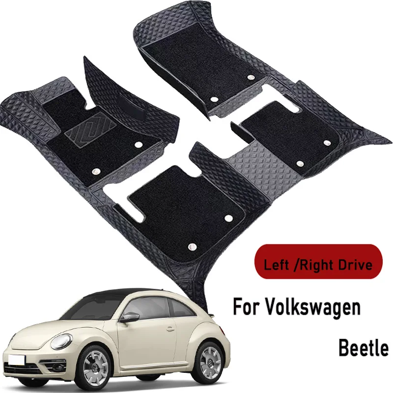 Car floor mats for Volkswagen Beetle 2008 2009 2010 2011-2019 Customauto foot Pads automobile carpet cover interior accessories