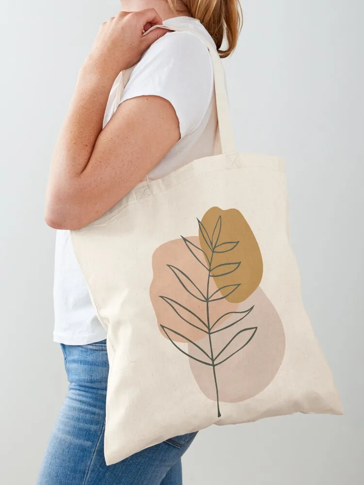 Modern Art Leaves Pinks and Gold Tote Bag custom tote bag Candy bags tote bag screen