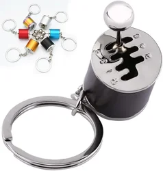 Creative Gear Keychain, 6-velocidade, Manual Shift Gear Chaveiro, Carro Remontagem Pingente De Metal, Presente Da Moda Jóias