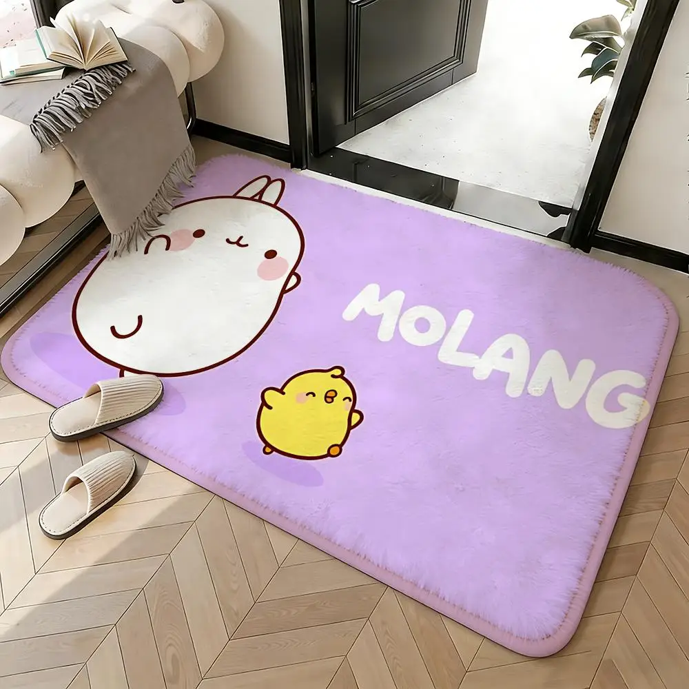 Soft Absorbent Non-Slip Rug Character Molang Floor Mat Home Decor Doormat Bedroom Floor Mat Shower Carpet