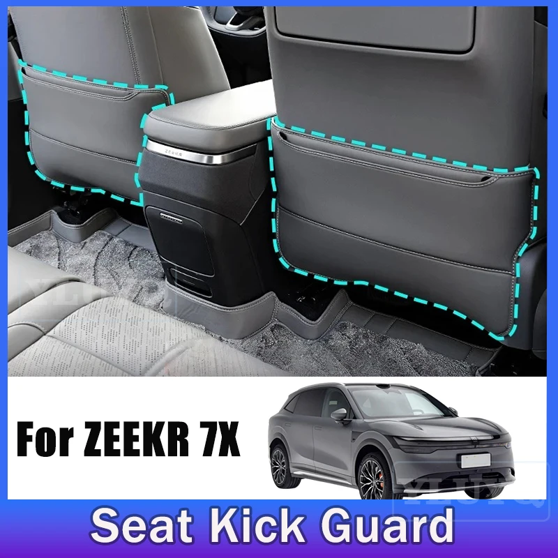 

For ZEEKR 7X Seat Back Kick Pad Leather Protective Cover Scratch-Resistant Decorative Sticker Car Interior Accessories