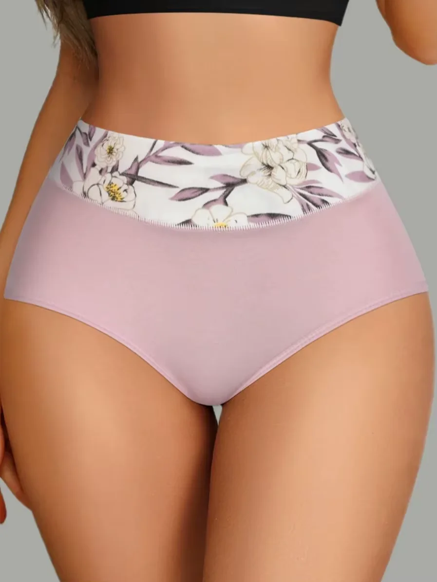 6Pcs Womens High Waist Cotton Briefs Soft Comfortable Breathable Tummy Control Butt Lift Shaping Underwear - Image 2