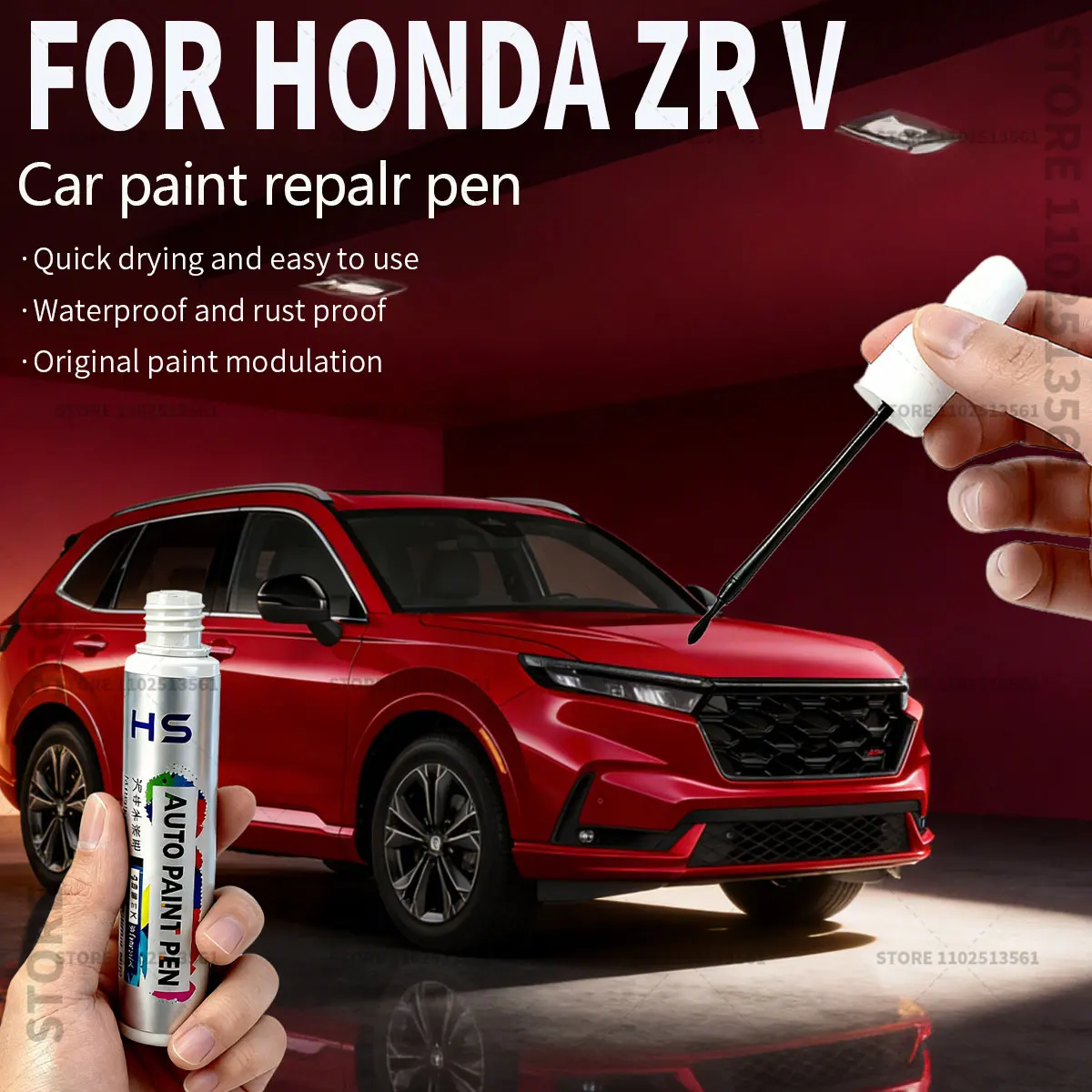 

Ручка-корректор для ремонта царапин, средство для удаления царапин, аксессуары для автомобиля, черный, синий, серый, розовый, черный платиновый, белый перламутр для Honda ZR-V