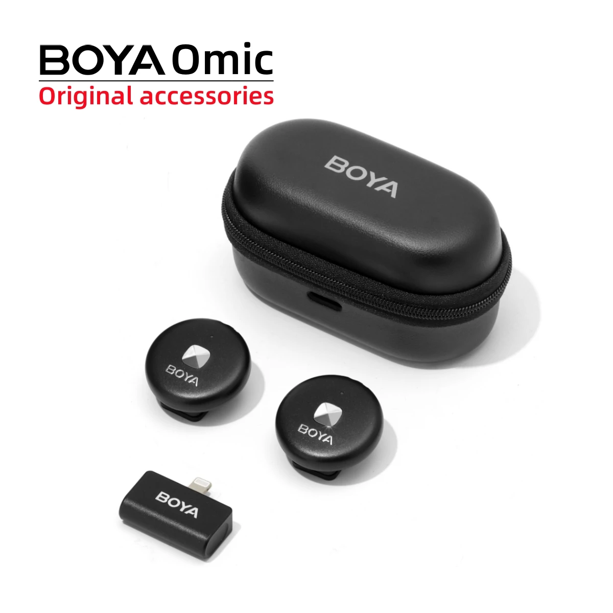 BOYA Omic Беспроводной петличный микрофон Зарядное устройство TX-передатчики iPhone Android Type-C RX-приемник Отдельные аксессуары Продаются