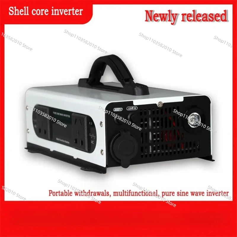 X-1550W Pure Sine Wave Inverter, 110V/220V 3100W Peak Power 12V 24V 48V 60V 72V Multifunctional Portable Power Converter