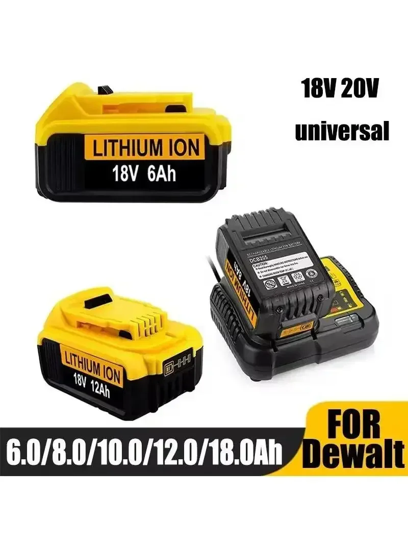 

Сменный аккумулятор премиум-класса 20 В DCB200 для DeWalt 6,0 Ач, аккумуляторный винтовой пистолет, ударный гайковерт, аккумуляторы DCB200 DCD790