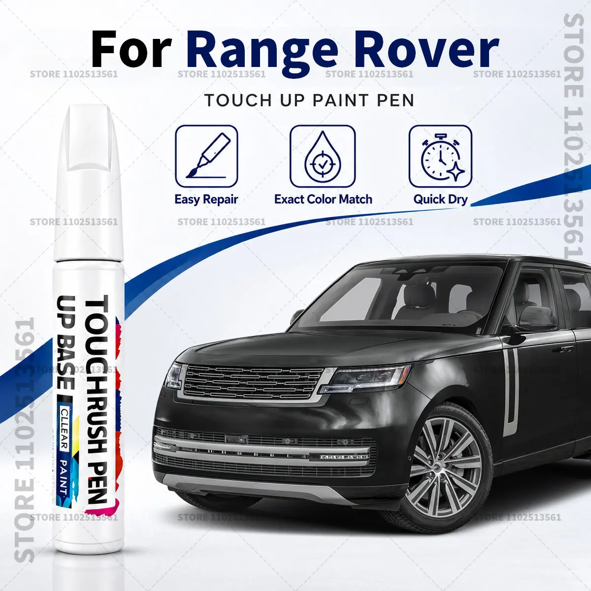 For Range Rover Blue  Black Car Paint Repair Pen Touch Up Paint Brush Scratch Remover for Deep Scratches Stone Chips and Marks