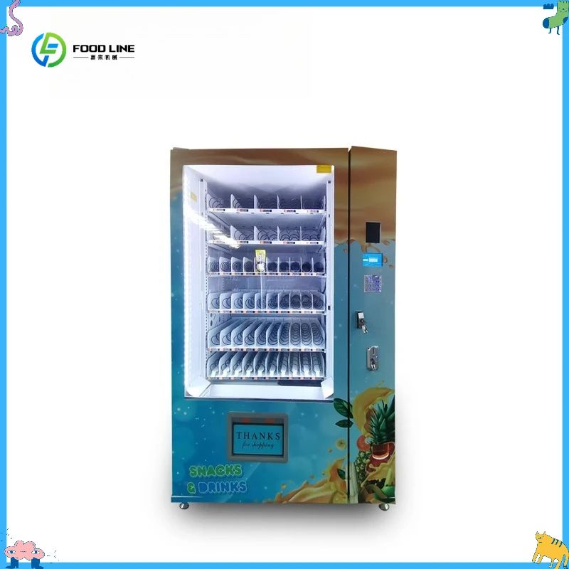 Full Automatic Snack Beverage Vending Machine Smart Outdoor Vending Machine for Food and Cold Beverages Customized