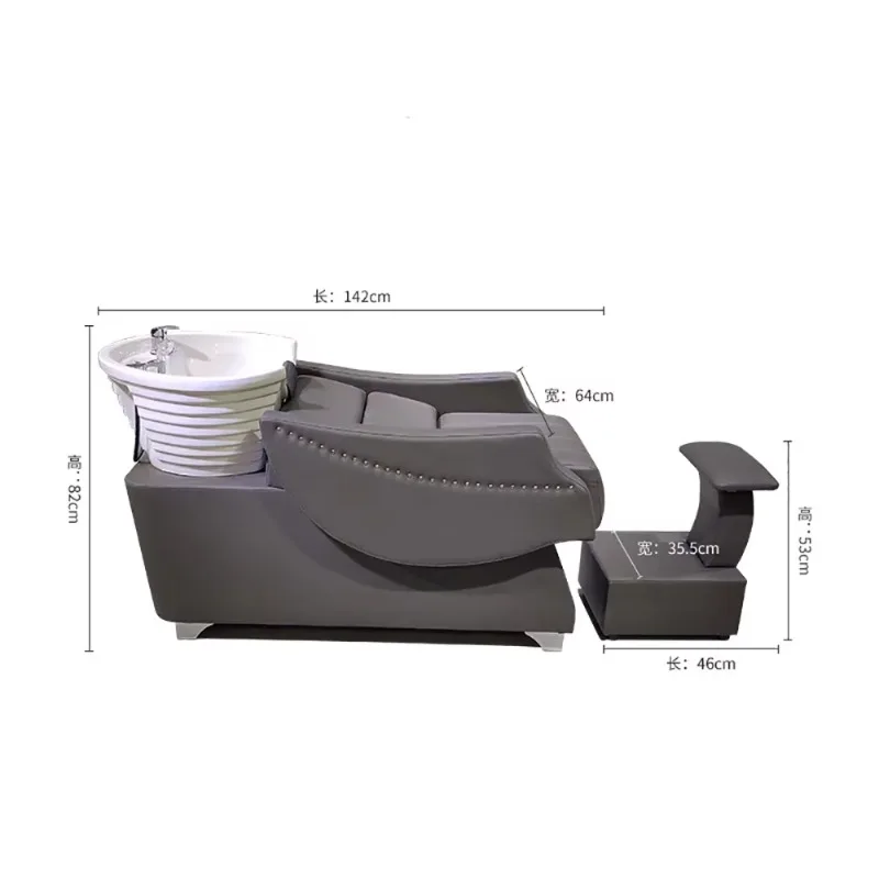 Trendy Portable Shampoo Bed Luxury Unique Nordic Modern Hair Shampoo Bed Fashion Ergonomic Cadeira De Barbearia Furniture