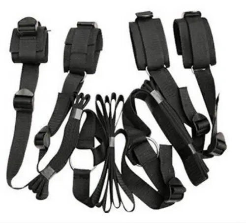 

Bed Bondage Kit for Adult shackles Open Leg Handcuffs Ankle SM Rope BDSM