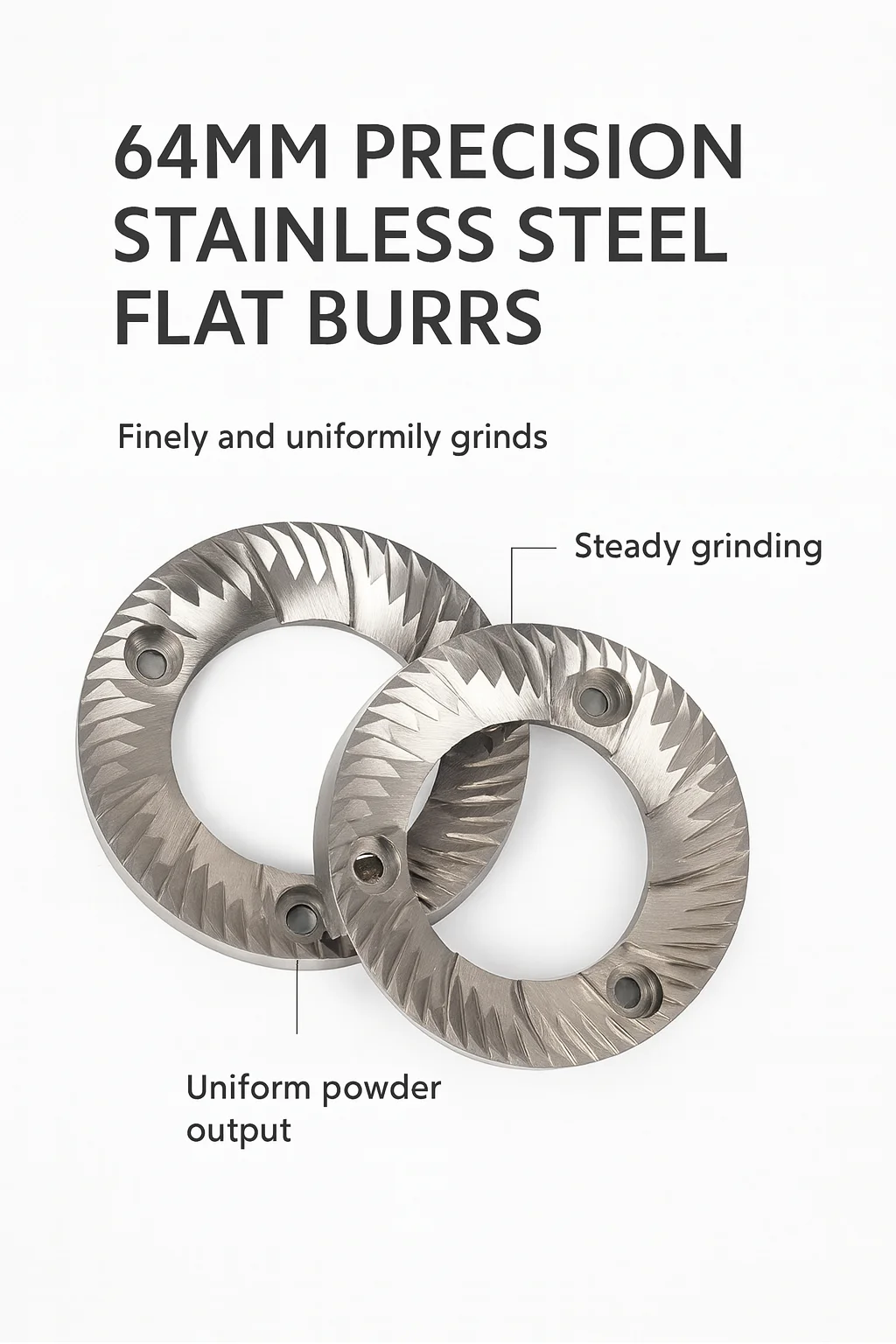 CAFOVO K-64S مطحنة القهوة الكهربائية التجارية 64 مللي متر لدغ مسطح مطحنة القهوة 500 جرام هوبر مكافحة ساكنة لمطحنة القهوة مقهى