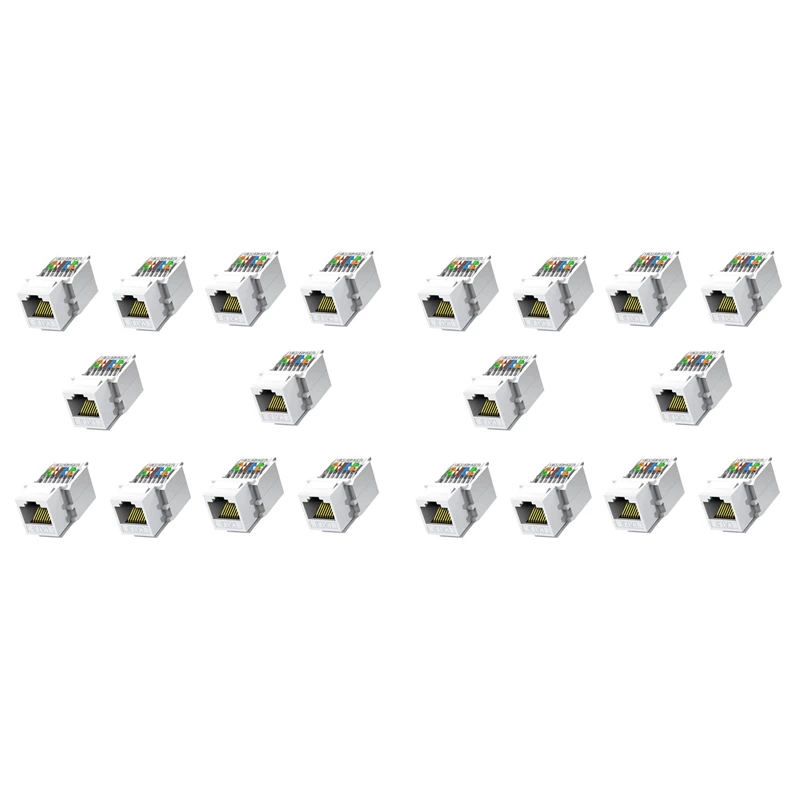 

N75R-20 Pack Cat6 RJ45 Keystone Jack, инструмент, не требующий ударный инструмент, соединитель модуля