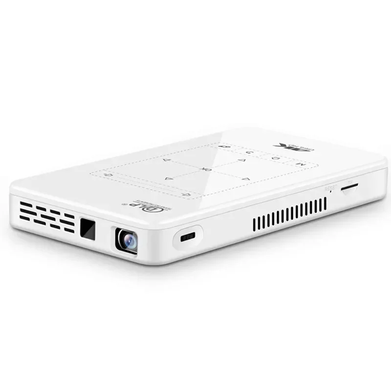 

2025 Portable Mini Projector Android 9 1G 8G HD-MI Input 3D 4K Movie Projector P09-II With Mirroring DLP Projector