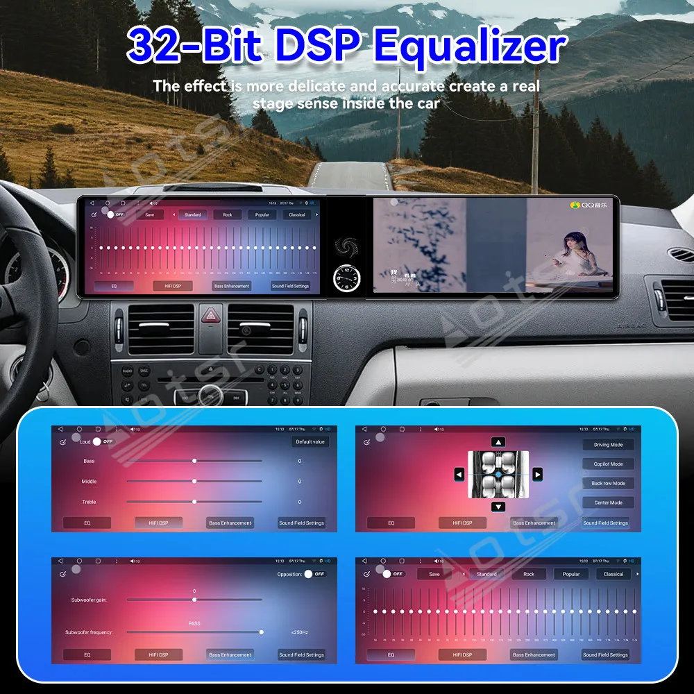 

Двойной 12,3-дюймовый Android 13 для Mercedes-Benz C 2007-2010, автомобильная GPS-навигация, CarPlay HD-экран, мультимедийный плеер, головное устройство, радио