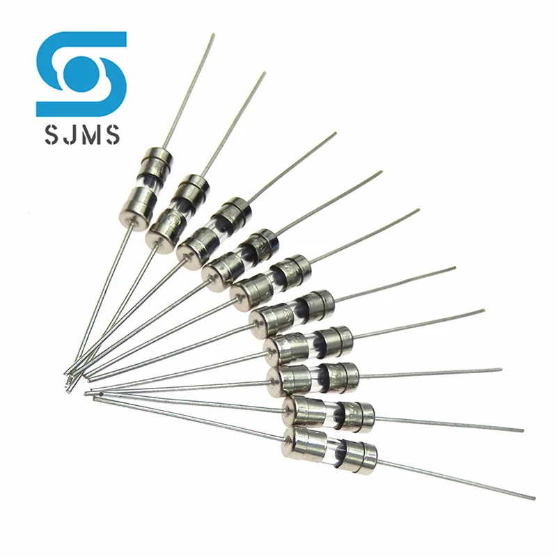 10PCS 3.6*10 3*10 4*11 F/T type Glass fuse Fast/Slow blow 250V 0.5A 1A 2A 3A 3.15A 4A 5A 6.3A 10A 15A with legs 3.6x10 3x10 4x11