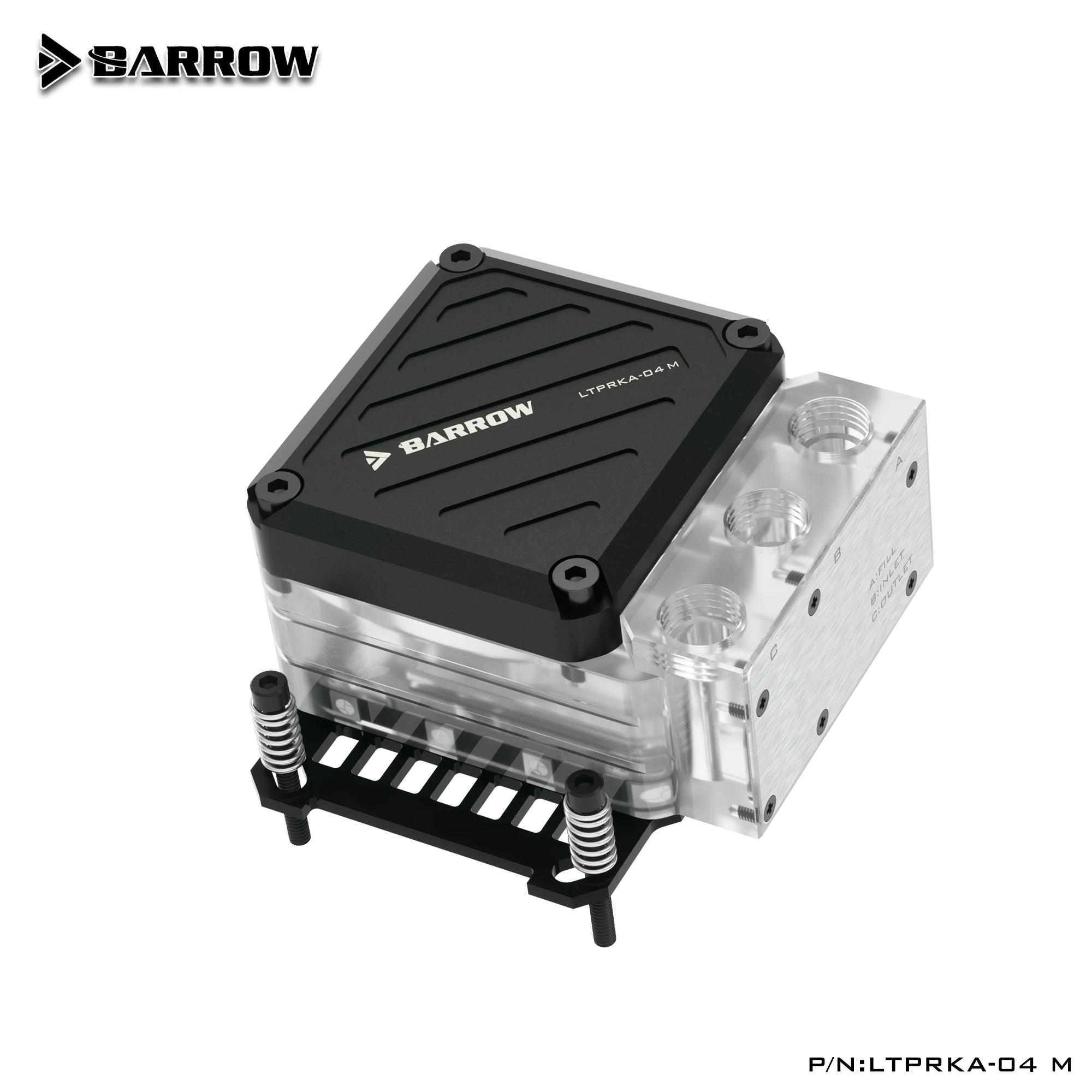 BARROW CPU Water Black For AMD AM4 AM3 Platform 10W Pump Reservoir Hosing Integrated Using A4 ITX Case,POM/ Acrylic,LTPRPA-04M