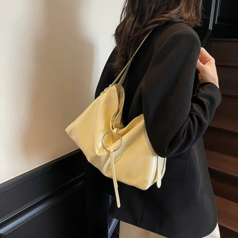 

Spacious Messenger Bag For Ladies - Genuine Leather Crossbody Shoulder Handbag Durable Office Work Tote
