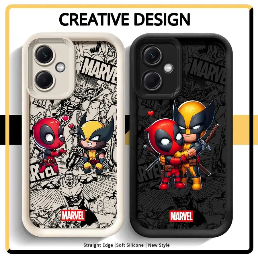 

Wolverine And Deadpool Soft Shell Case for Redmi Note 11 12S 13Pro 11Pro 12 10S 13 14 Pro Plus 10 11S