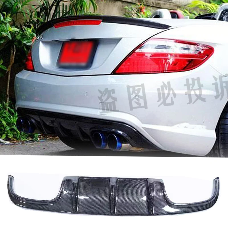 For 2011-2016 Mercedes Benz SLK R172 SLK250 SLK200 AMG style rear high-quality carbon fiber material bumper body kit（AMG only)