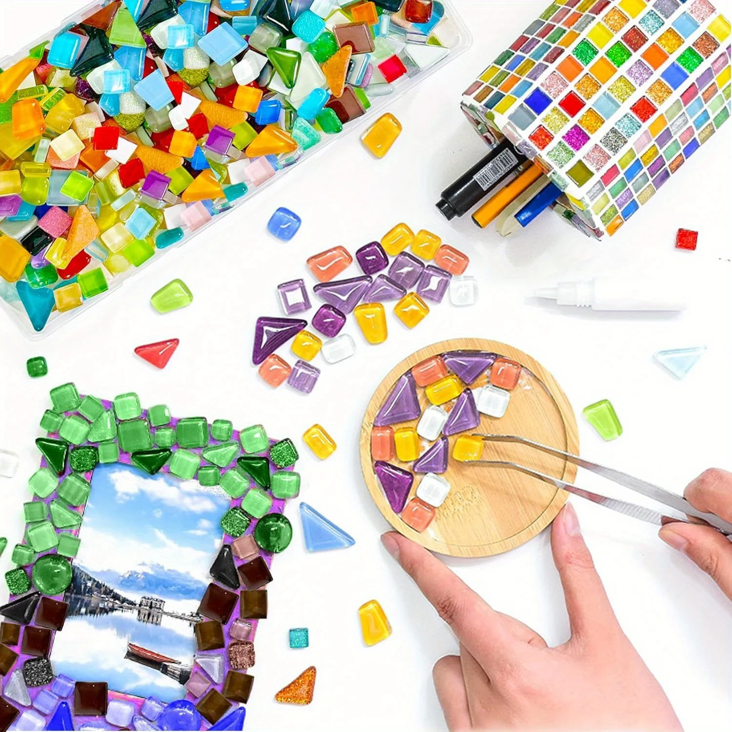 بلاط فسيفساء زجاجي 200 جرام لل - مراجعة Art Craft Website وسعره