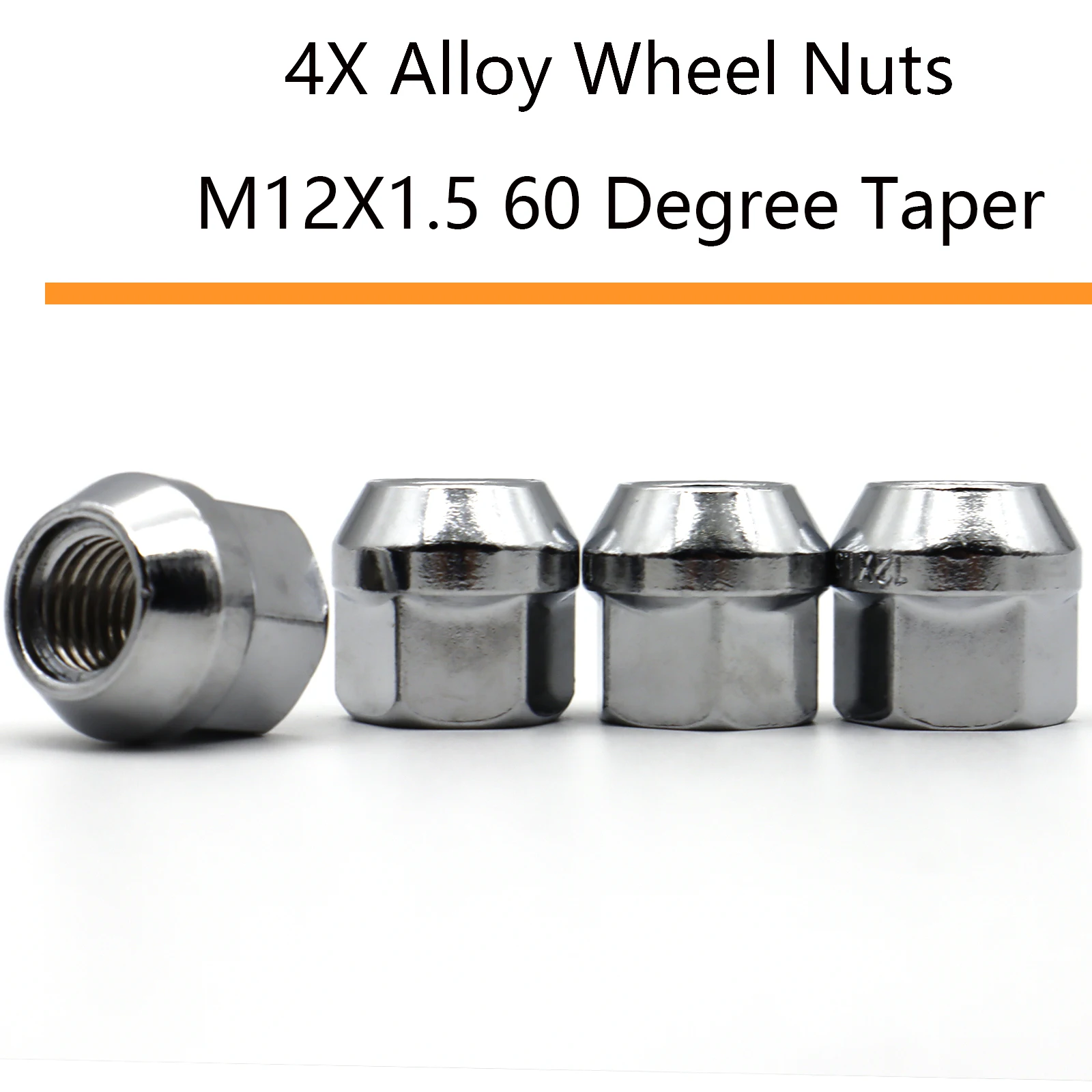 4 Car Alloy Wheel Nuts Bolts Lug Parts For Ford Fiesta Cougar Streetka Probe Mondeo 19MM Hex M12X1.5 60 Degree Taper Truck Parts