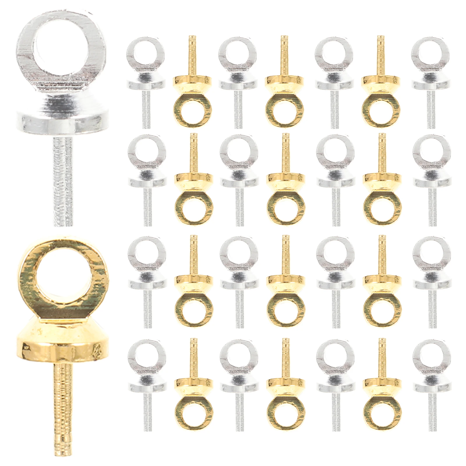 

2 set Eyelet Screw Jewelry Making Findings Diy Pendant Supplies Mini Screw Eye Pin Heavy Duty Metal Hooks For Craft Earring