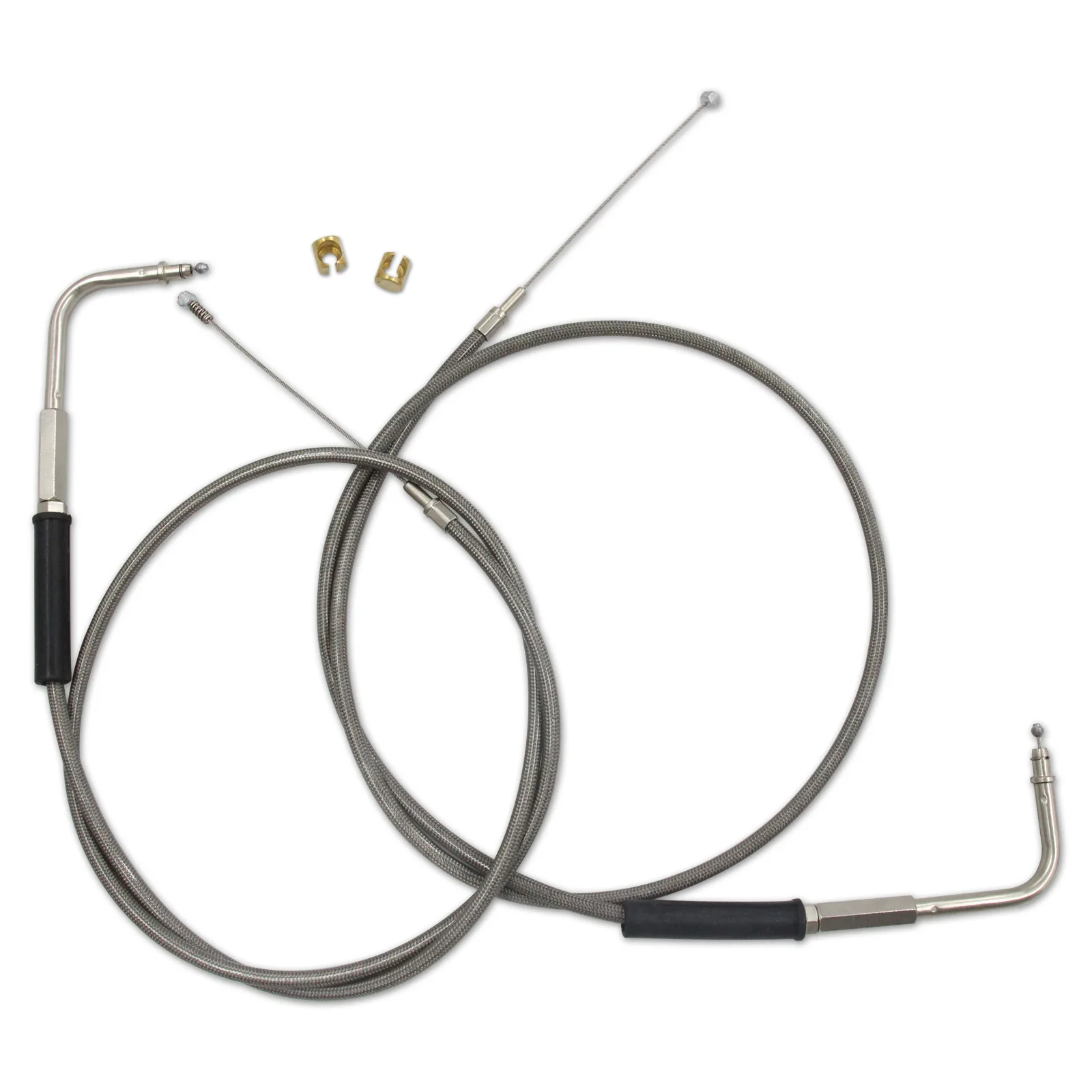 

Stainless Steel Throttle and Idle Cable Set fits Harley Davidson 42" 56579-02A