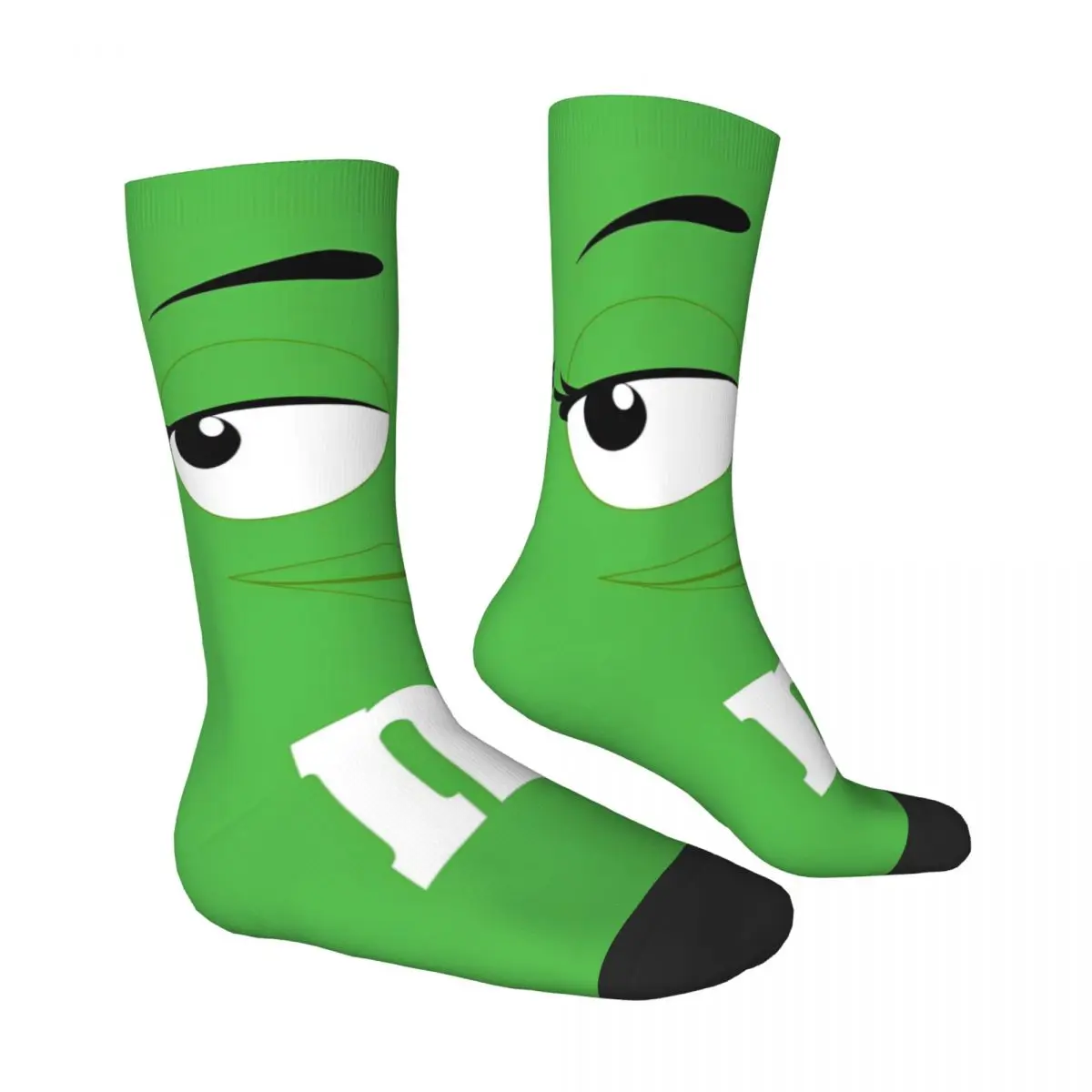 Green M Beans Socks Autumn Stockings Funny Men\'s Soft Breathable Socks Pattern Climbing Anti Slip Socks