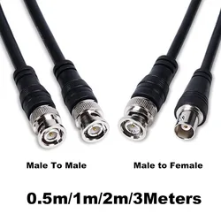 Cabo BNC Masculino para Masculino Linha Adaptador Feminino, Conector de Vídeo, Fio Pigtail, CCTV Camera Extension