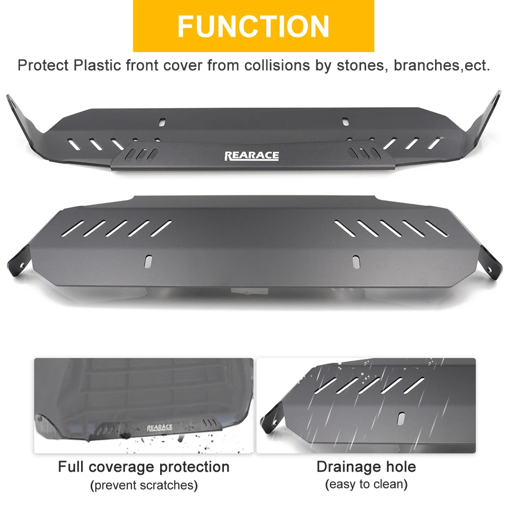 يصلح ل Can-Am Ryker 600 / 900 رالي سبورت 2019-2024 2025 UTV الحامي السفلي ATV الجبهة مشعاع ألومنيوم حامي لوحة التزلج #3