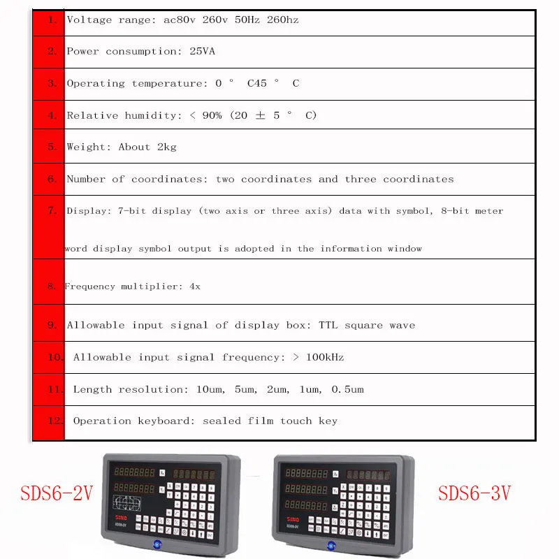 SINO DRO agre300 Règle électronique incrémentale linéaire Échelle de verre Déplacement pride ise Grille DIGIT Tour Fraiseuse SDS6-2V