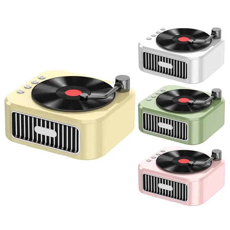 

Speaker Record Player Portable Noise Retro Turntable Speaker Sleep Aid Speaker Bluetooths Speaker Alarm Clock Mini Record Player