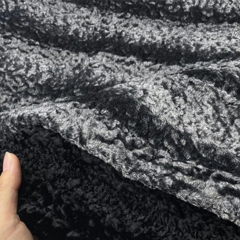 Black Velvet Fabric Thickened Cotton Lining Designer Warm Clothing Diy Sew Material Per Meters Cloth Sewing By The Yard