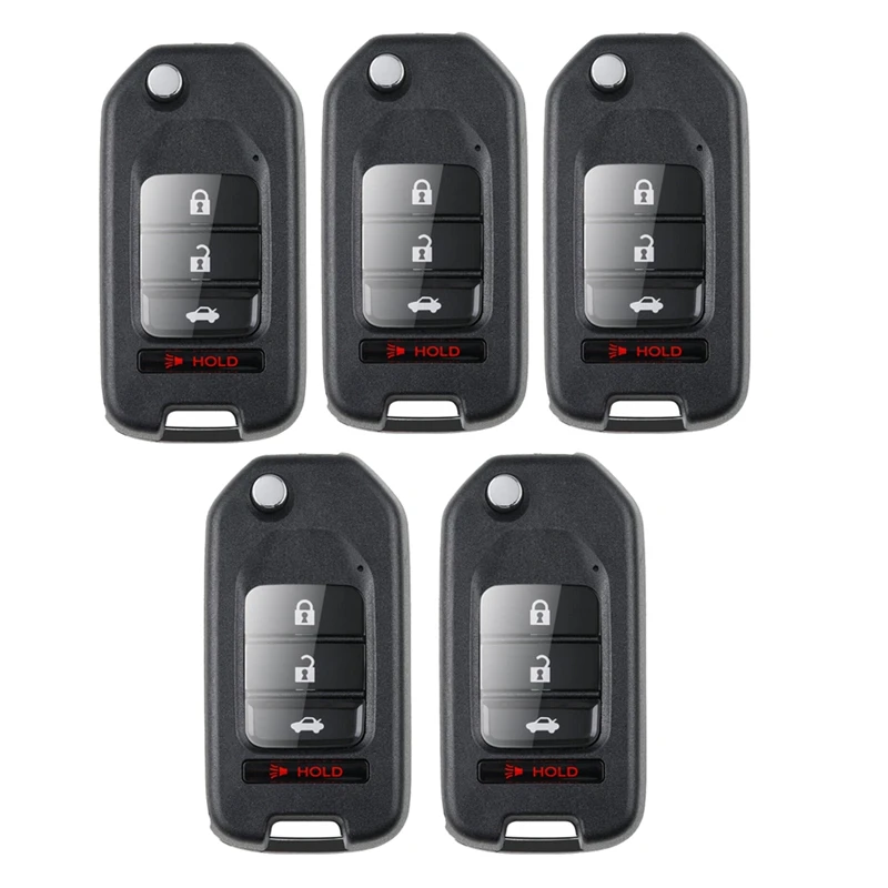 5Pcs 4 Button Remote Car Key For KEYDIY NB10-4 NB-Series For KD900 URG200 KD-X2 KD Programmer Honda Style