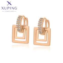 Xuping Jewelry Fashion Hot Selling Square Simple Earrings Stone Platinum Earring for Women Trendy Jewellery Gift X001005701