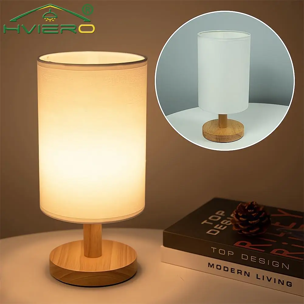 Hessian Solid Wood Decorative Lamp 5V Remote Control Usb Table Desk Bedroom Bedsid Study Home Stay LED Night Light Energy Saving