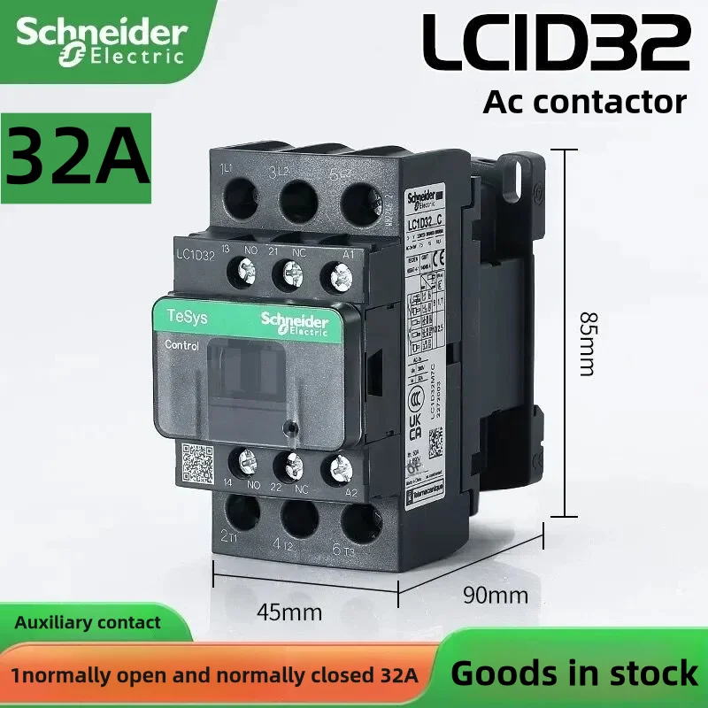 Schneider Lc1D32M7C Q7C F7C Cc7C E7C B7C Ac24V Ac48V Ac36V Ac110V Ac220V Ac380V New Black Ac Contactor