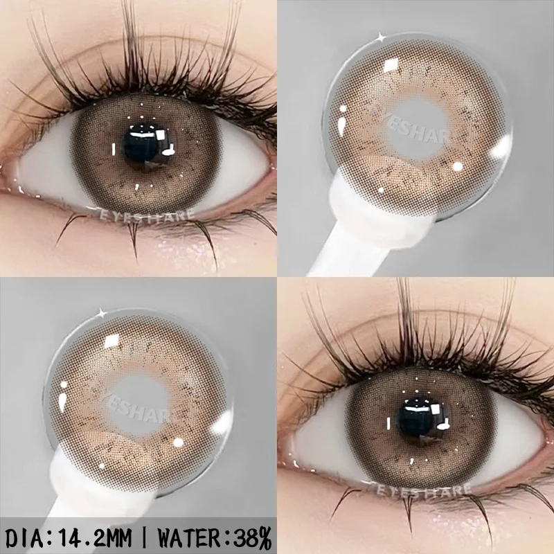 EYESHARE 1 Paar/2 Stück farbige Kontaktlinsen für Augen, Cosplay, blaue Linsen, modische lila Linsen, jährliche kosmetische grüne Augenkontakte
