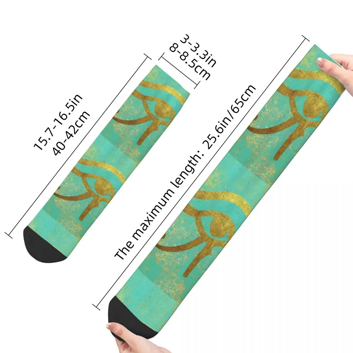 Crazy compression Sock for Men Ancient Egypt Hip Hop Harajuku Egyptian Eye of Horus Happy Quality Pattern Boys Crew Sock Casual