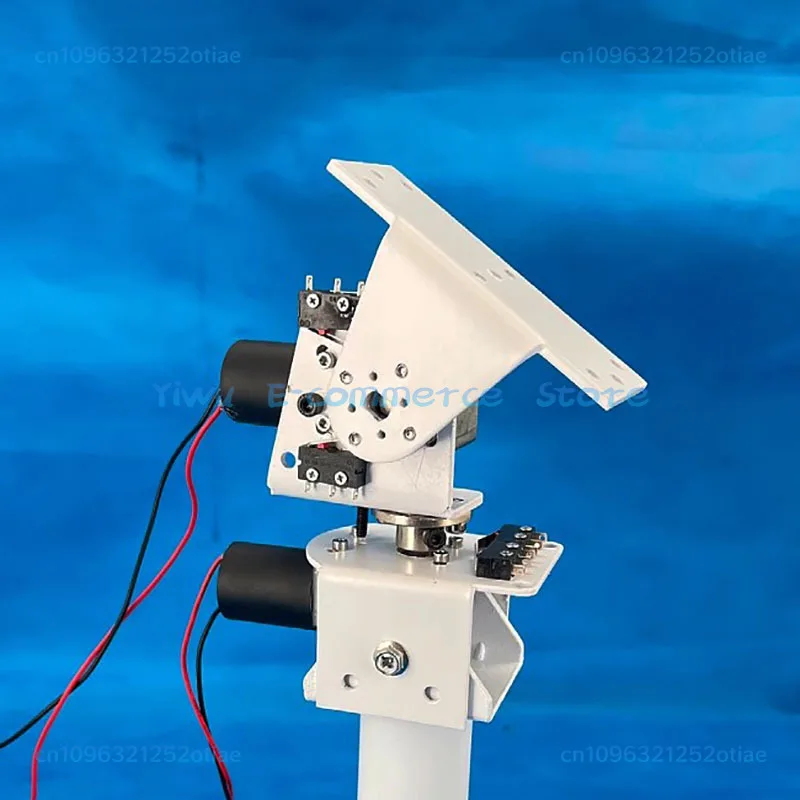 DIY DC Dual Axis Pan Tilt Solar Tracking and Monitoring Robot Heavy Load High Torque All Metal X Axis Y Axis Worm Gear Motor BB