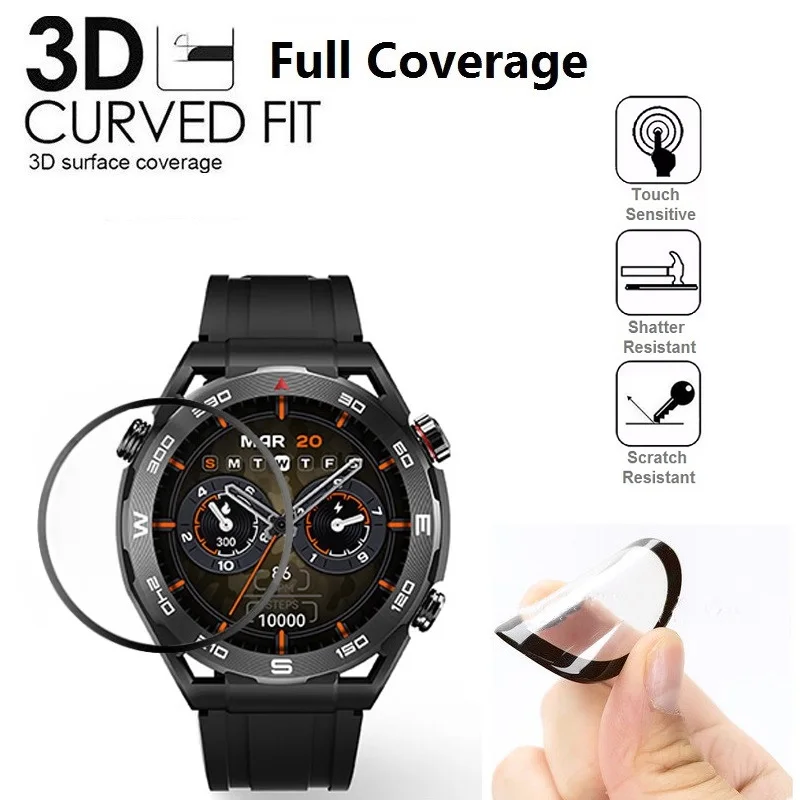 100PCS 3D Soft Screen Protector for Haylou Watch R8 Smartwatch Full Cover Anti-Scratch Protective Film