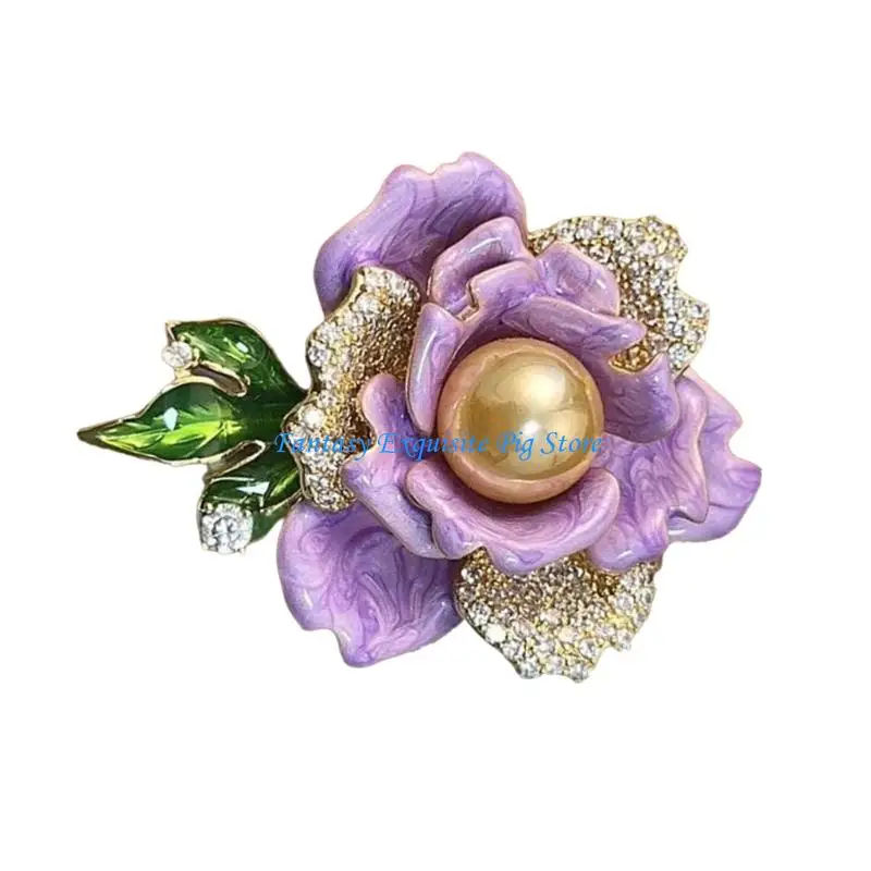 مصنوعة يدويًا يدويًا مصنوعًا يدويًا فاوش بروش دبوس مينا ملون تفاصيل تزيين شارة سبيكة لإهداء العطلات