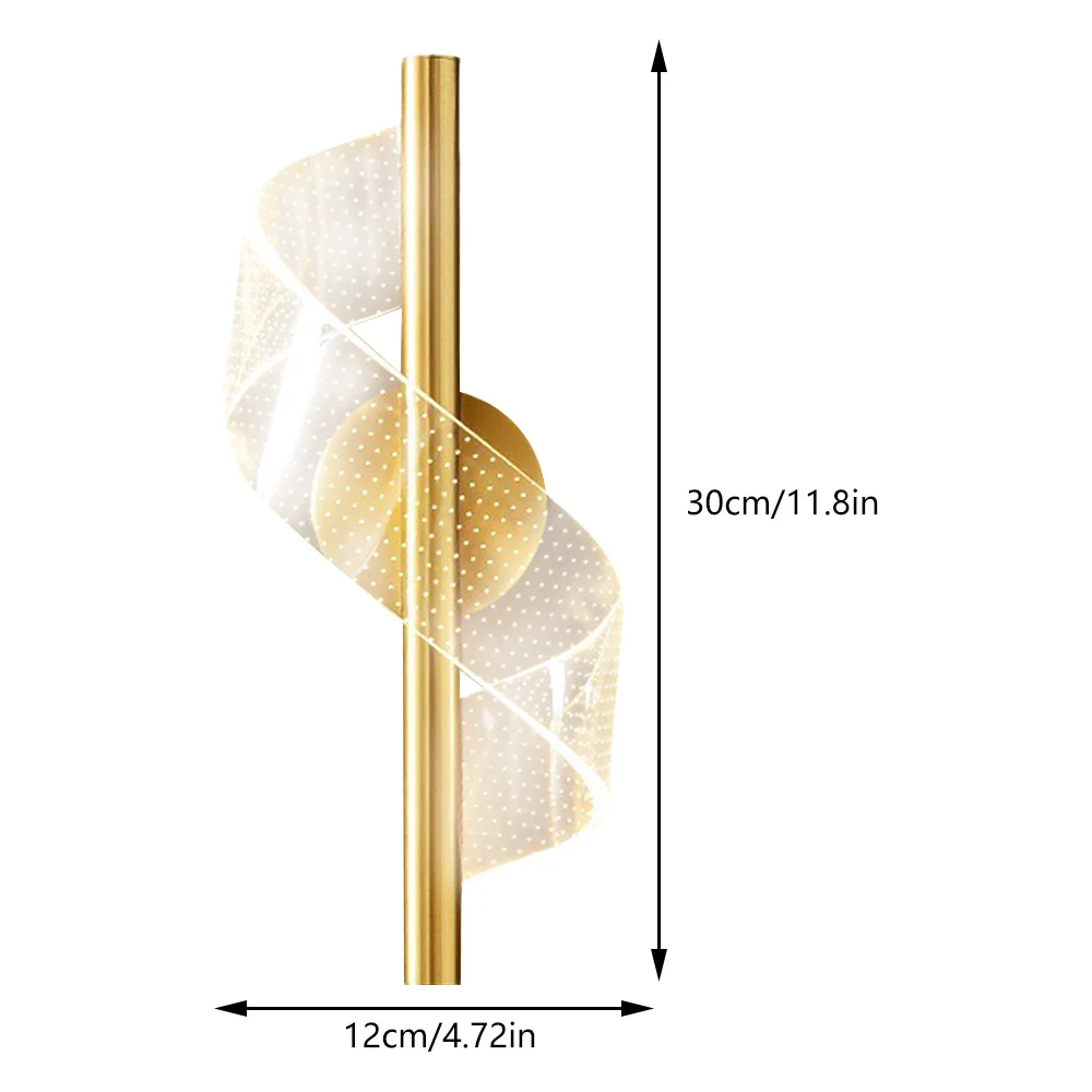 Imagem -06 - Moderno Led Wall Sconce Lamp Golden Corredor Escadas Luz Luz Decorativa Interior Escurecimento Luz Bedroom Bedside Lamp Decoração para Casa