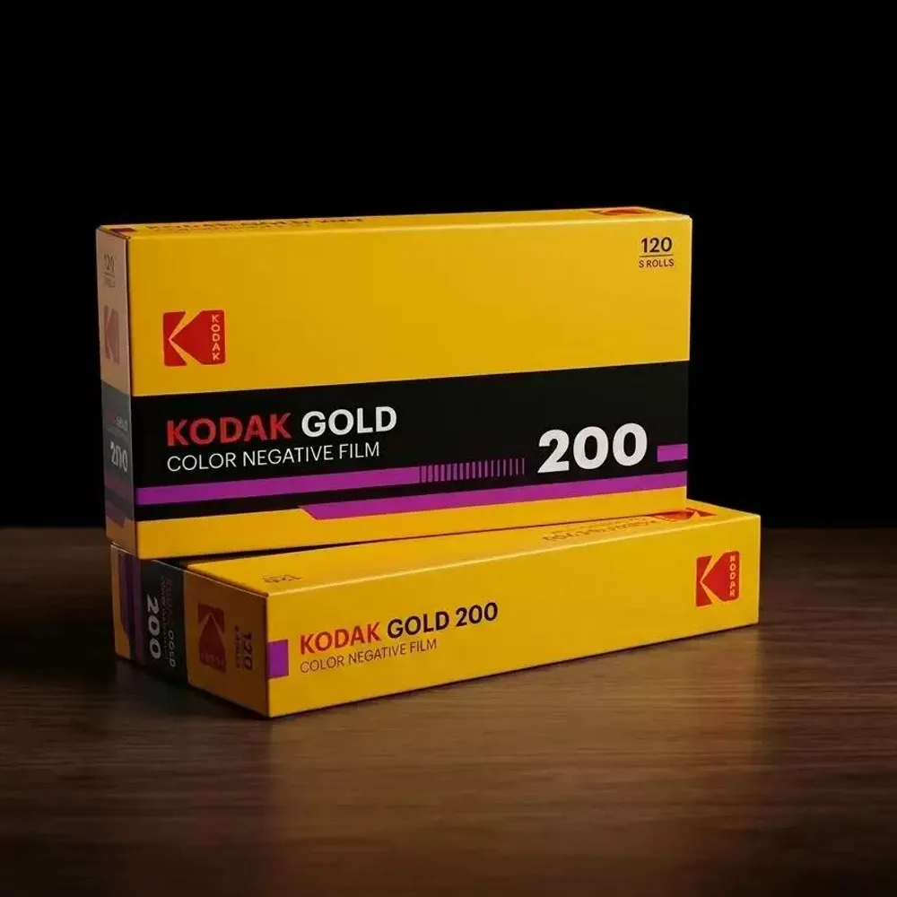 Película Negativa a Color Kodak Gold 200 120, ISO 200, Formato Medio, Proceso C41, Tono Cálido, Grano Fino, para Cámara de Película Vintage