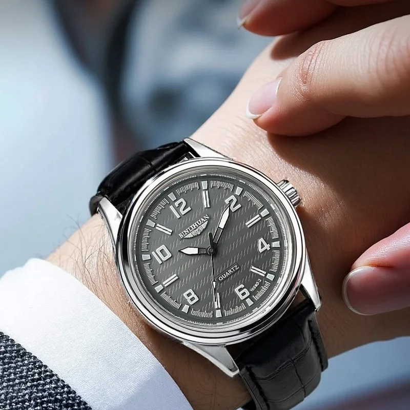 New Fashion Luxury Man Business Leather Watch Students Sports Quartz Watches Men High Quality Wrist Watches Gifts Reloj Hombre