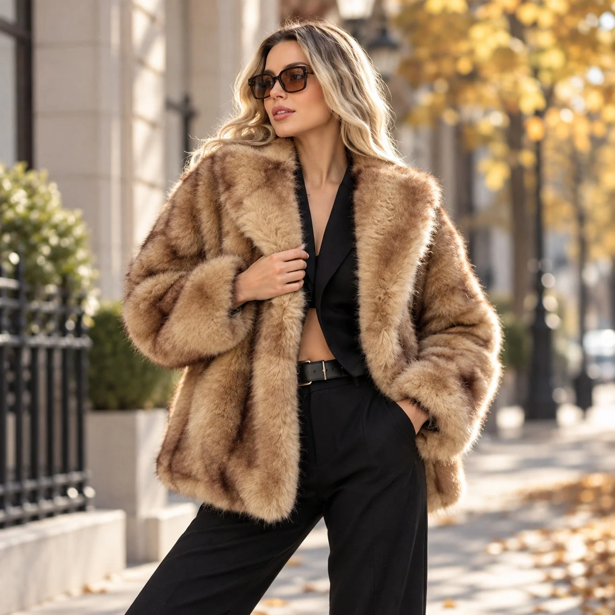 No Hood Pocket Top Short Length Fresh and Sweet with Forest Style Notched Collar Elegant Regular Sleeve Autumn Women Coat