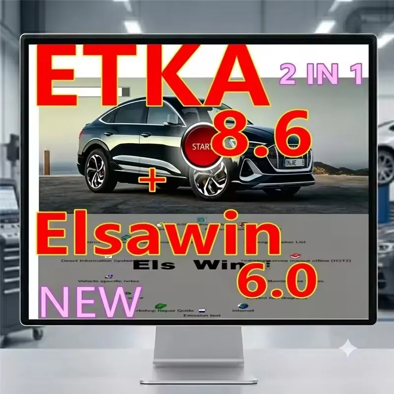 ETKA 8.5/8.6+ Elsawin 6.0 Auto Repair Car Software Group Vehicles Electronic Parts Catalog For V/W+AU//DI+SE//AT+SKO//DA