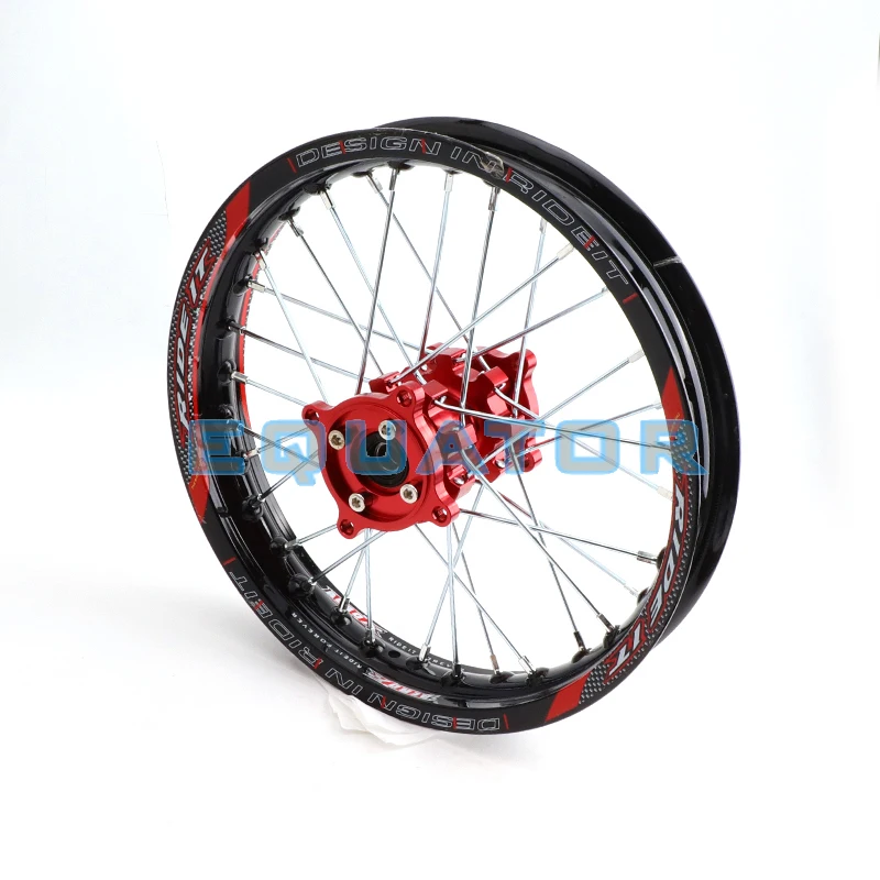 Dirt Pit bike 12/14 inch Black 15mm Front 1.40x14 Rear 1.85x12 inch aluminium Wheel Rim with CNC Hub For KAYO HR-160cc TY150CC