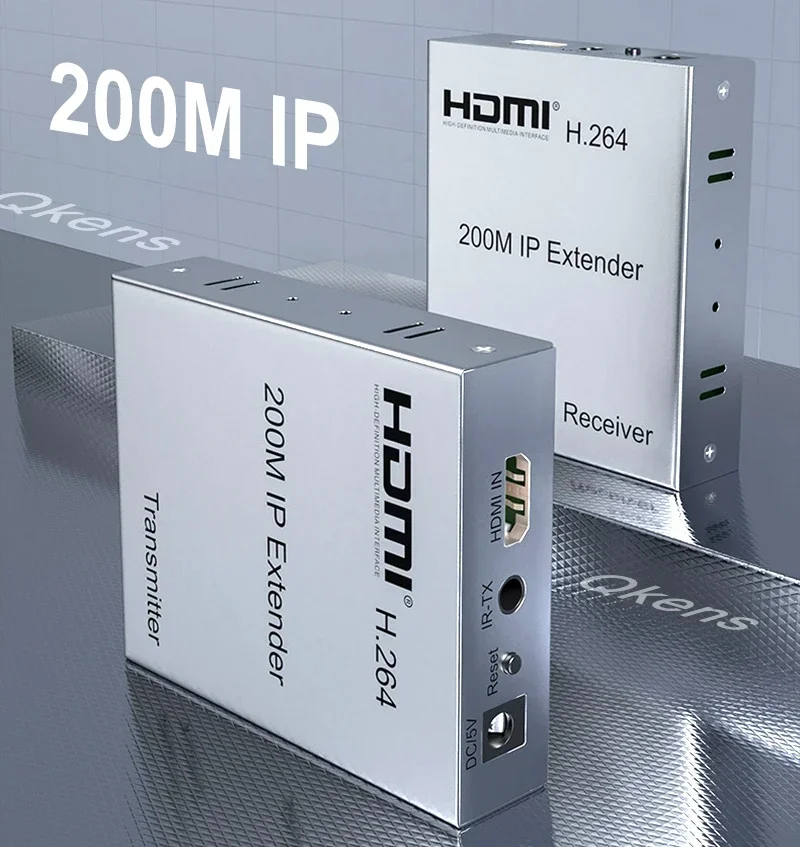 200M Ip Hdmi Extender Over Utp/Stp Cat5e Cat6 Rj45 Ethernet Lan Netwerkkabel 1080P Video Converter Voor Ps3 Ps4 Pc Naar Veel Tv