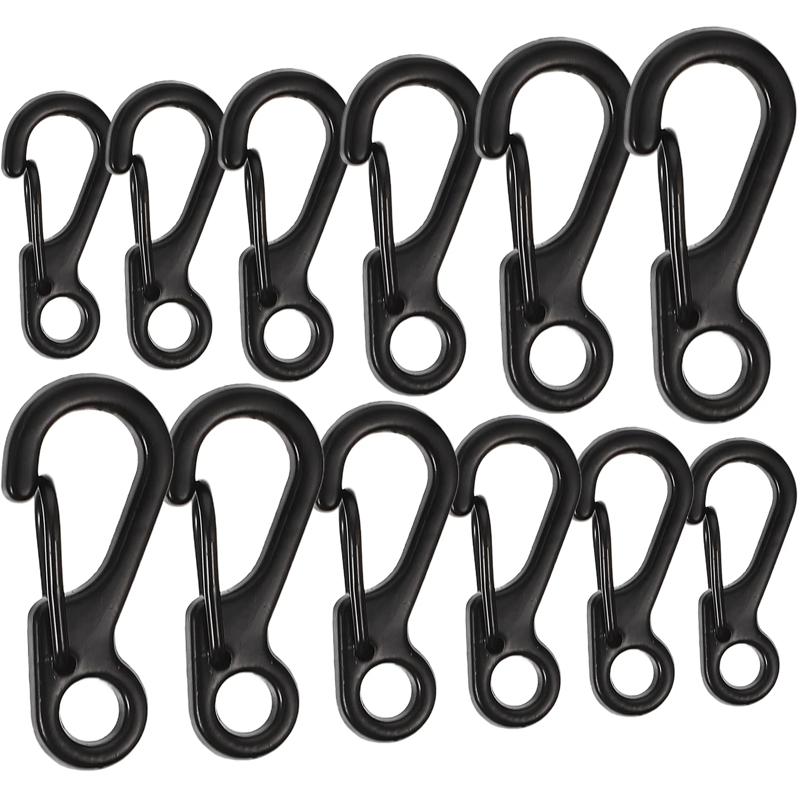 20 Pcs 스프링 버클 키 배낭 클립 작은 Carabiner 미니 클리어 전망대 등산 액세서리 후크 아연 합금 작은 여행 경첩